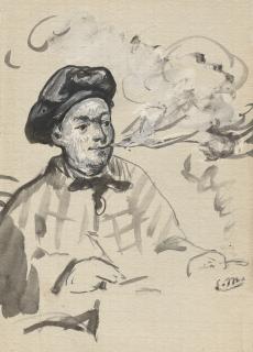Edouard Manet - Théodore de Banville écrivant et fumant la cigarette
