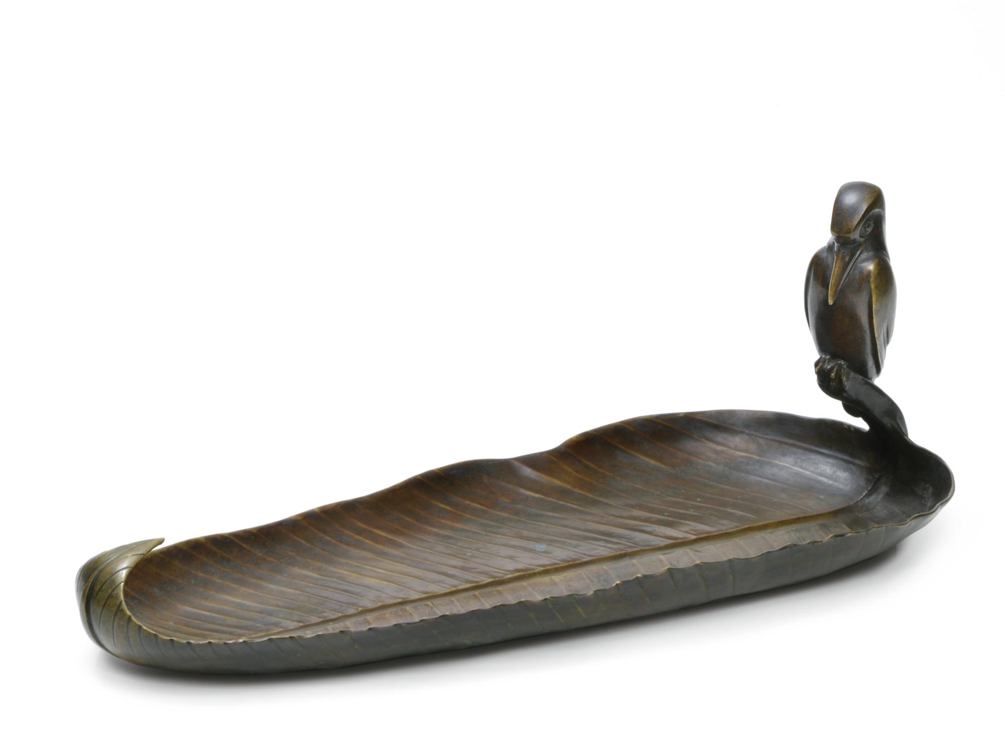 Edouard-Marcel Sandoz - Martin-Pêcheur Sur Une Feuille De Bananier