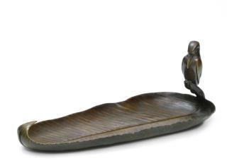 Edouard-Marcel Sandoz - Martin-Pêcheur Sur Une Feuille De Bananier