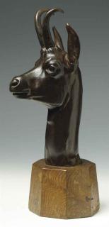 Edouard Marcel Sandoz - Petite tête de chamois, 1945