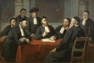 Edouard Moyse - A Meeting Of The Rabbinical Council