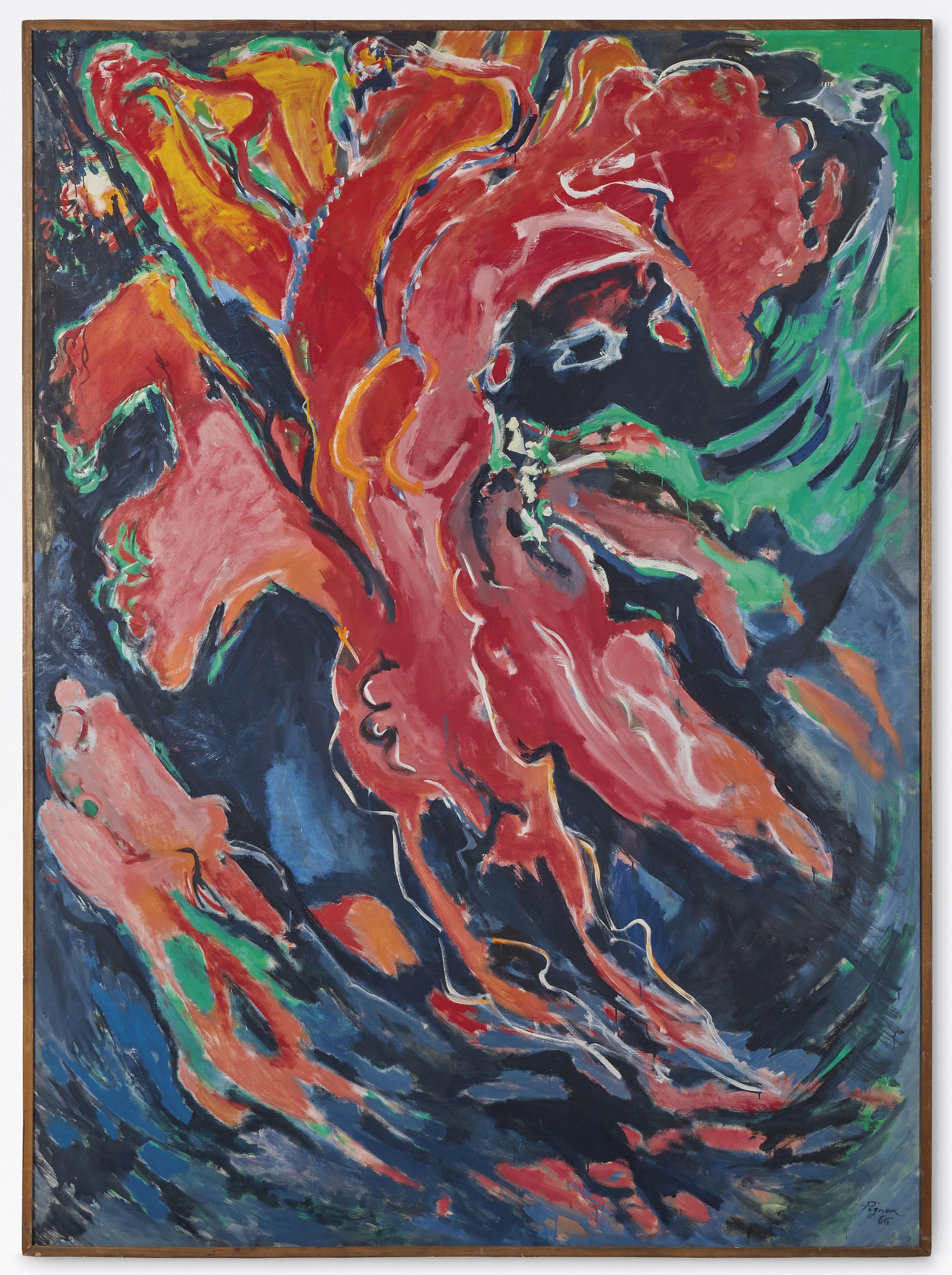 Edouard Pignon - Le bouquet de pieds (Plongeurs rouges)