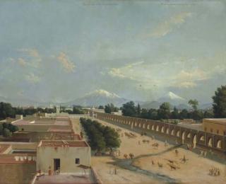Edouard Pingret - Acueducto de Chapultepec