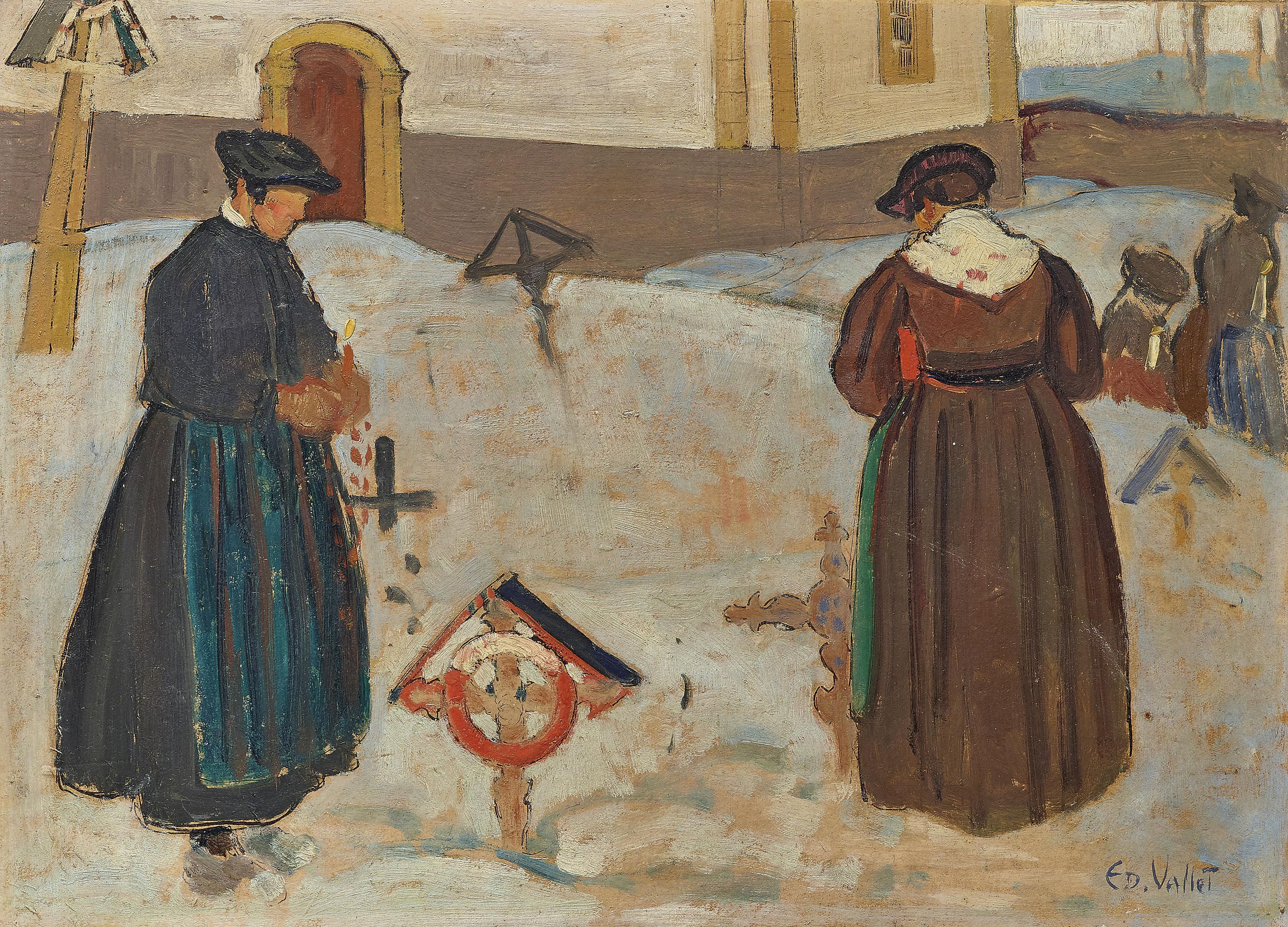 Edouard Vallet - Au cimetière, um 1908