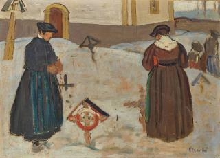 Edouard Vallet - Au cimetière, um 1908