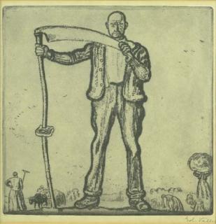 Edouard Vallet - Bauer Mit Sense, 1913