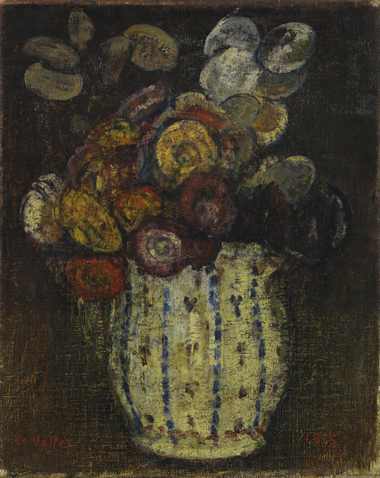Edouard Vallet - Bouquet Au Pot, 1915
