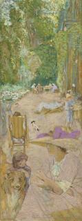 Edouard Vuillard - Aux Pavillons à Cricqueboeuf. Devant la maison
