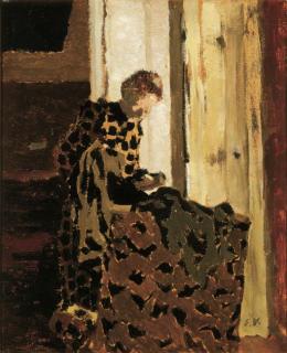 Edouard Vuillard - Femme brossant un vêtement (Femme à la fenêtre)