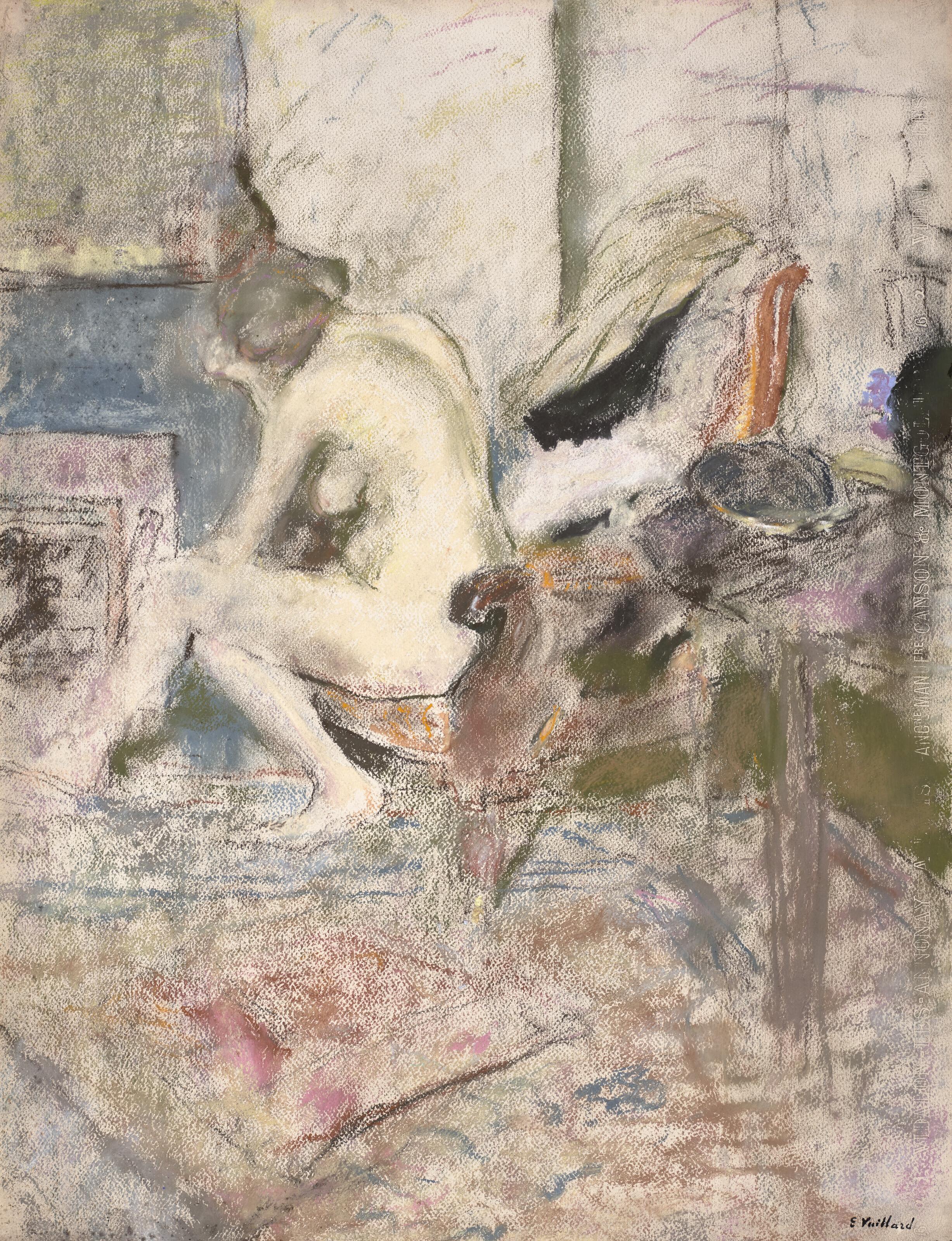 Édouard Vuillard - Femme nue près de la cheminée