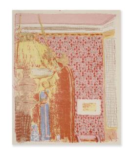 Edouard Vuillard - Intèrieur aux tentures roses II, from Paysages et Intèrieurs