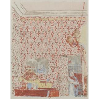 Édouard Vuillard - Interieur Aux Tentures Roses (Roger-Marx 36)
