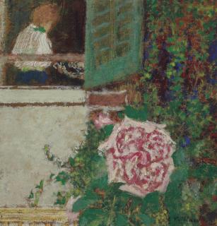 Edouard Vuillard - Jeune femme à la fenêtre et fleur