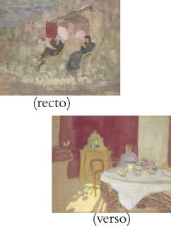 Edouard Vuillard - La cabine sur la plage (recto); Ebauche pour la salle à manger (verso)