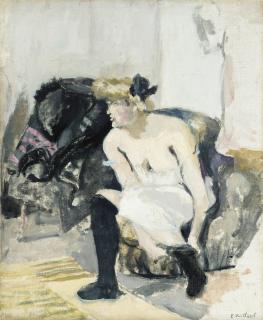 Edouard Vuillard - La femme au bas noirs