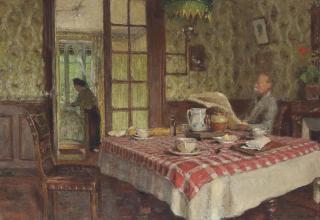 Edouard Vuillard - La lecture dans la salle à manger, Vaucresson