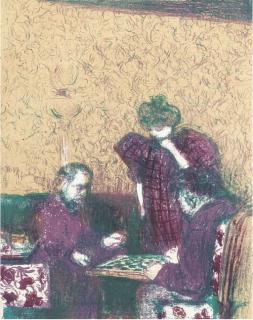Edouard Vuillard - La Partie de Dames, from Paysages et Intérieurs (Roger-Marx 32)