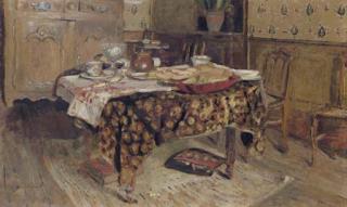 Edouard Vuillard - La Table Mise, Rue Truffaut