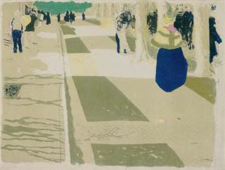 Edouard Vuillard - L\'avenue, from Paysages et intèrieurs (Roger-Marx 33)