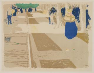 Edouard Vuillard - L\'Avenue, from the album Paysages et Intérieurs