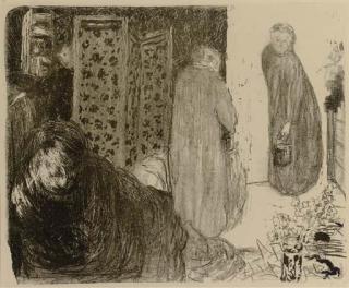 Edouard Vuillard - L\'Intérieur au paravent (Roger-Marx 8)
