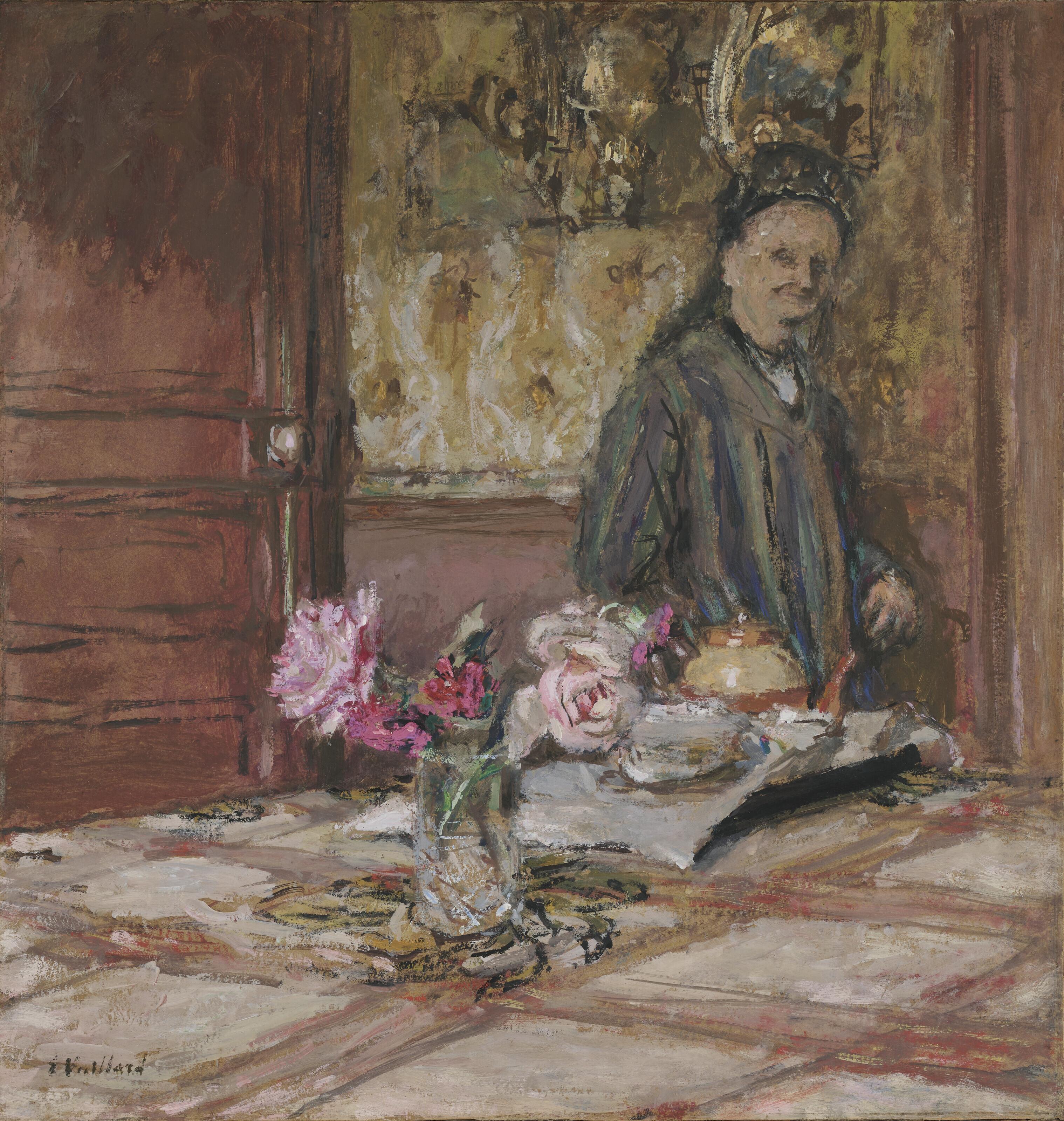 Édouard Vuillard - Madame Vuillard en bonnet à la Closerie des Genêts