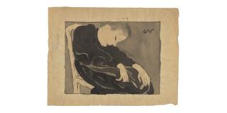 Édouard Vuillard - Marie Vuillard sur sa chaise, penchée