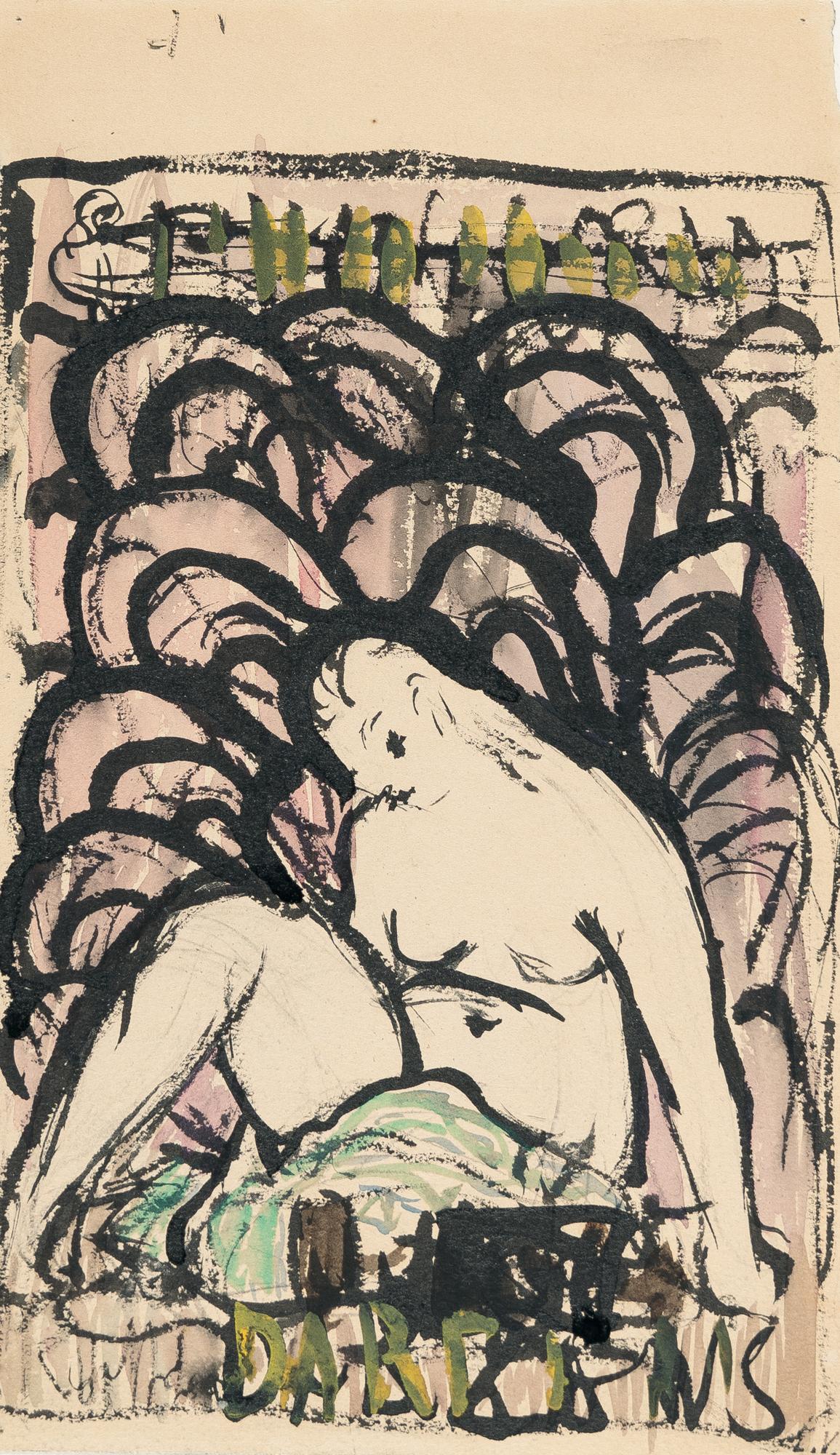 Edouard Vuillard - Projet d’affiche pour Phonographies par Rodolphe Darzens