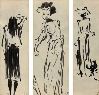 Edouard Vuillard - Trois études de figures