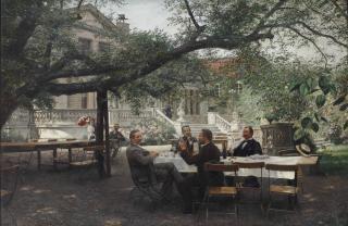 Eduard Adolf Daelen - Mittag im Malkastenpark: leisure time in the Malkastenpark, Düsseldorf