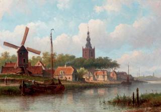Eduard Alexander Hilverdink - A Dutch town in summer