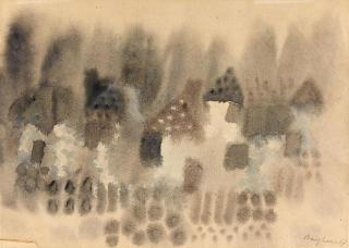 Eduard Bargheer - Häuser im Nebel