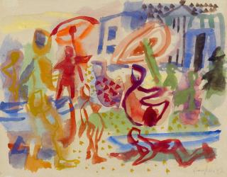 Eduard Bargheer - Ohne Titel (Am Strand)