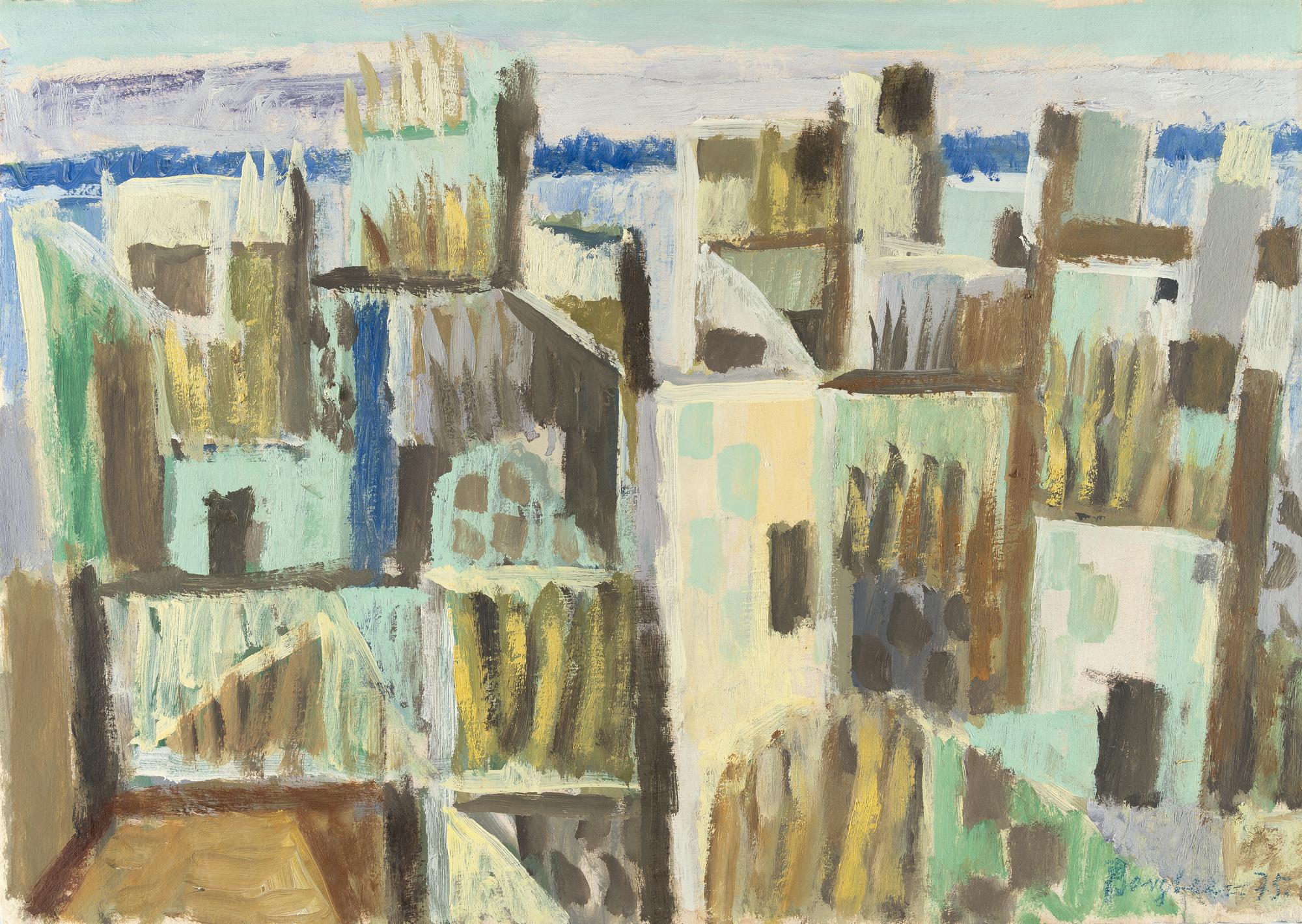 Eduard Bargheer - Recto: Landschaft bei S. Vito – Verso: Abstrakte Formen