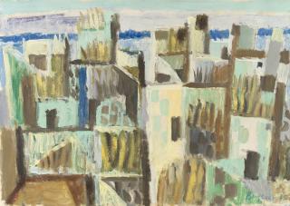 Eduard Bargheer - Recto: Landschaft bei S. Vito – Verso: Abstrakte Formen