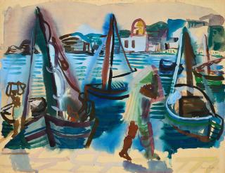 Eduard Bargheer - Segelboote.