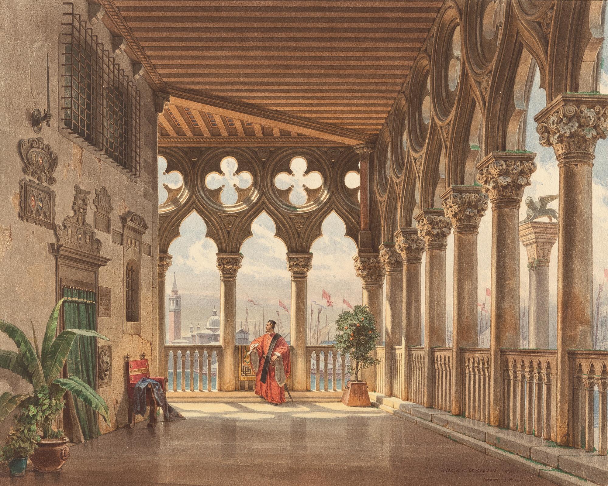 Eduard Gerhardt - „Gallerie im Dogenpalast. Venedig“