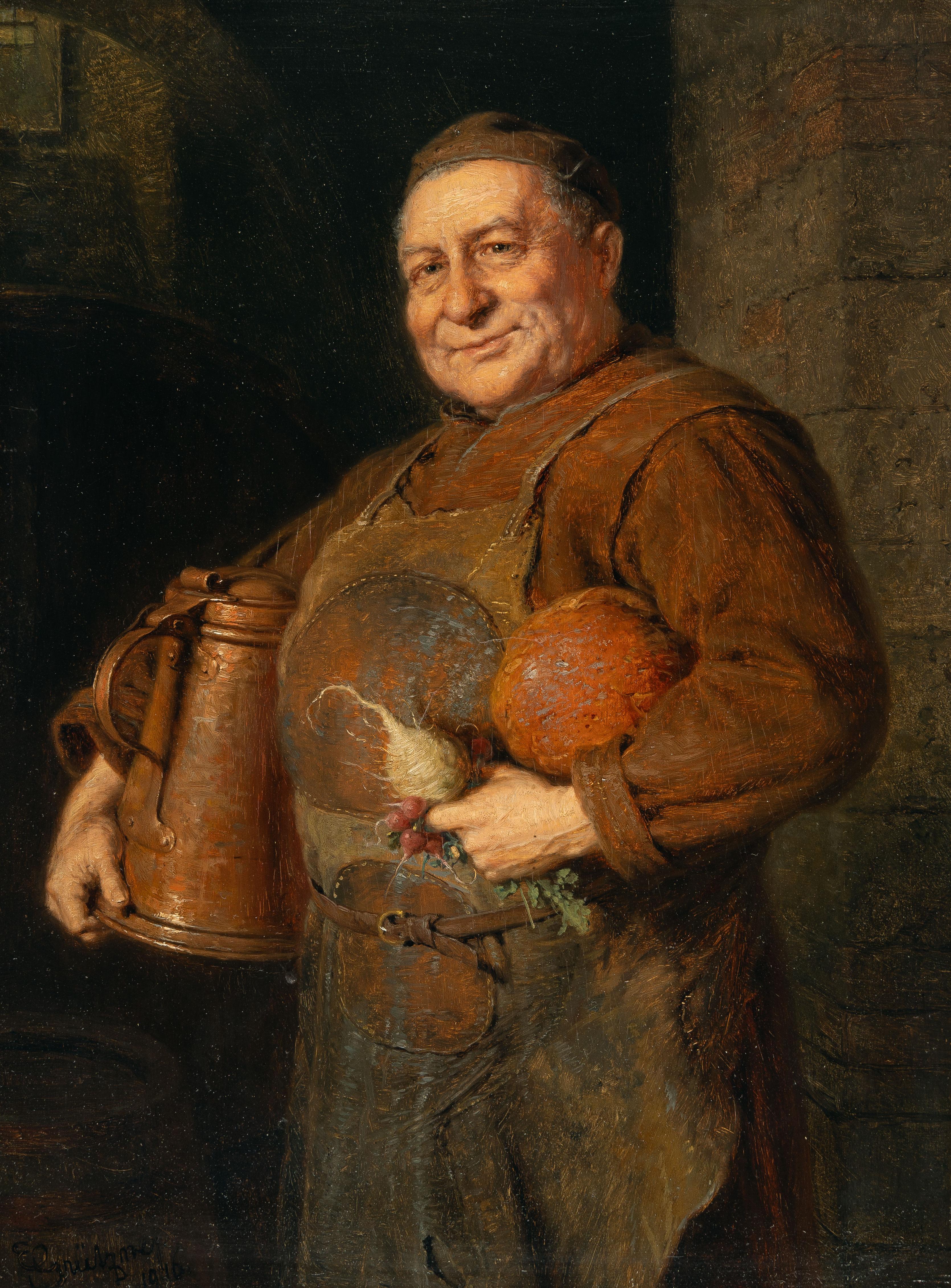 Eduard Grützner - Bruder Kellermeister (Vor der Vesper)