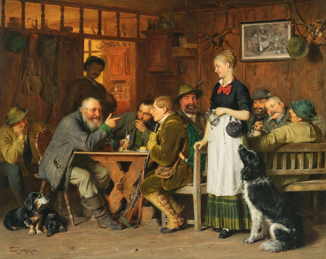 Eduard Grützner - Der Sonntagsjäger. 1880.