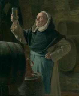 Eduard Grützner - Die Weinprobe.