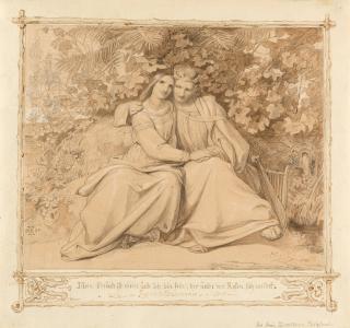 Eduard Julius Friedrich Bendemann - „Mein Freund ist mein und ich bin sein, der unter Rosen sich