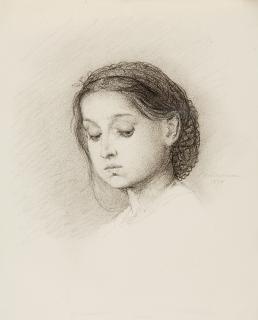 Eduard Julius Friedrich Bendemann - Porträt eines Mädchens.