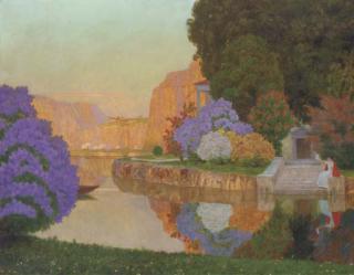 Eduard Kasparides - An Arcadian Lake Landscape