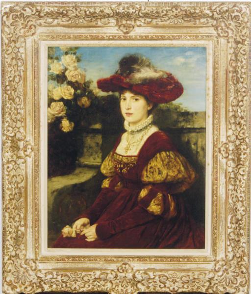 Eduard Niczky - Young Beauty In A Garden Setting