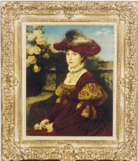 Eduard Niczky - Young Beauty In A Garden Setting