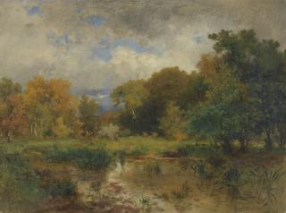 Eduard Peithner Von Lichtenfels - River Landscape Near Lundenburg