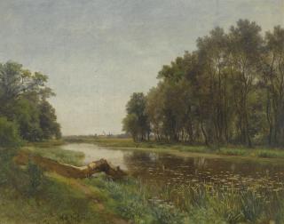 Eduard Peithner Von Lichtenfels - The March-Au Near Lundenburg