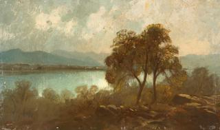Eduard Schleich d. Ä. - Herbstmorgen am See.