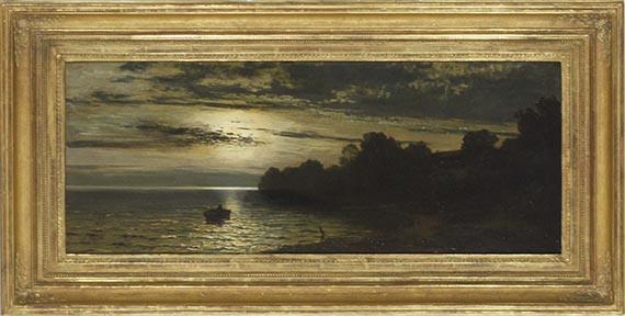 Eduard Schleich d. Ä. - Mondnacht über dem See