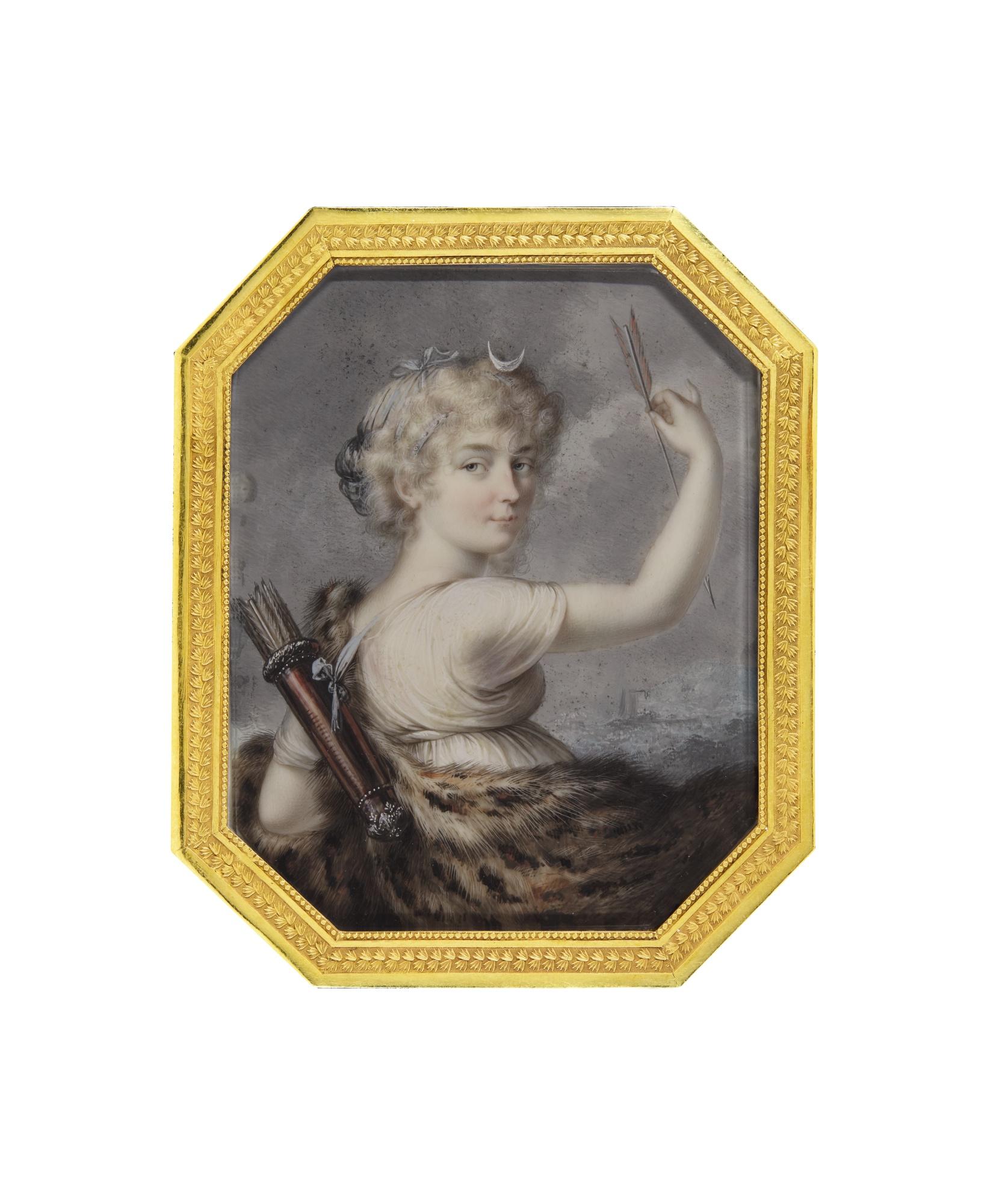 Eduard Ströhling - Portrait Of A Lady In The Guise Of Diana